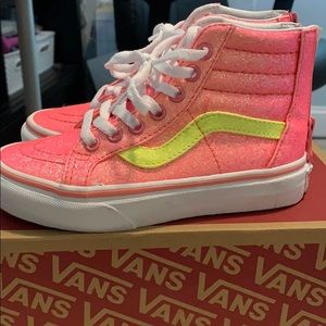 Girls Vans glitter Sk8-Hi zip